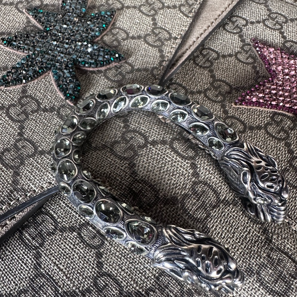 Authentic Gucci Large Dionysus Crystal Shoulder Bag with Embellishments - Picture 10 of 16